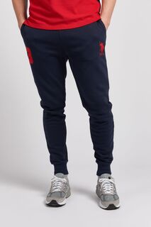 Темно-синяя куртка DHM Player 3 Красные брюки для бега U.S. Polo Assn, синий