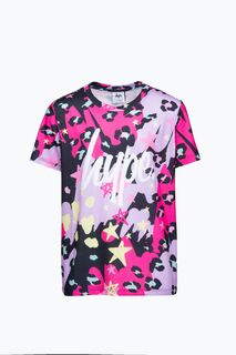 Розовая футболка с леопардовым принтом Doodle для девочек Hype, розовый
