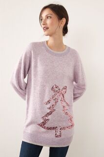Рождественский свитер Next, розовый