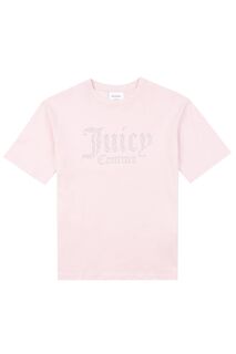 Футболка для девочки со стразами Juicy Couture, розовый