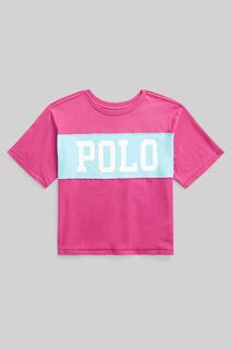 Розовая футболка с принтом логотипа Polo Polo Ralph Lauren, розовый