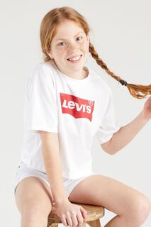 Короткая футболка с широкими рукавами с логотипом Levi&apos;s, белый Levis
