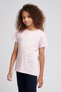 Розовая футболка с надписью Jack Wills, розовый