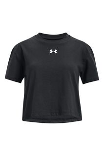 Черная футболка Sportstyle с короткими рукавами и логотипом Under Armour, черный