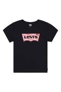 Футболка в полоску под зебру с широкими рукавами и логотипом Levi&apos;s, черный Levis