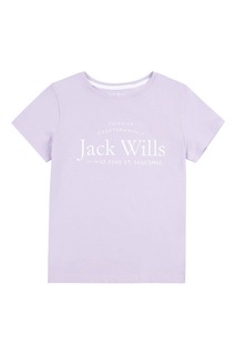Розовая футболка с надписью Jack Wills, фиолетовый