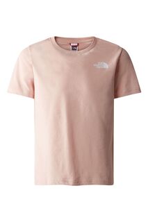 Подростковая футболка Redbox для девочек с принтом на спине The North Face, розовый