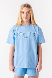 Белая футболка Мэри для девочек Miss Kick, синий