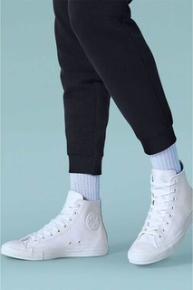 Кожаные спортивные туфли с высоким верхом Converse, белый