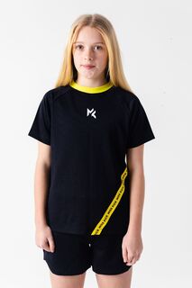 Блузка для тренировок Girls&apos; Standard бирюзового цвета Miss Kick, черный