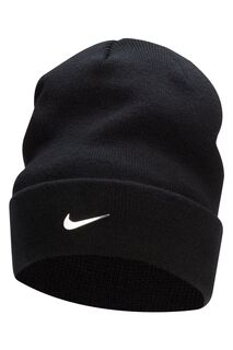 Металлическая шапка Peak Standard с манжетами и принтом-галочкой Nike, черный