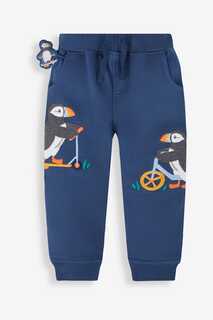 Спортивные брюки JoJo Maman Bébé с аппликацией в виде питомца в кармане Jojo Maman Bébé, синий