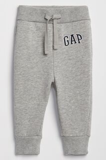 Флисовые джоггеры с логотипом Gap, серый