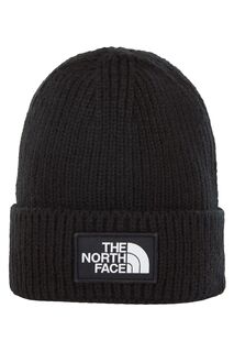 Черная шапка с манжетами с логотипом The North Face, черный