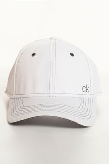 Техническая белая трикотажная кепка Calvin Klein, белый