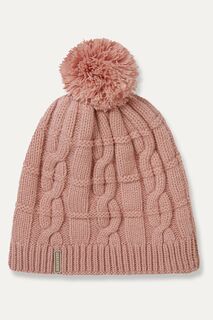 Кремовая непромокаемая шапка-бини для холодных дней Hembsy косой вязки SEALSKINZ, розовый