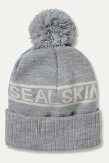 Синяя водонепроницаемая шапка с помпоном Heacham для холодной погоды SEALSKINZ, серый