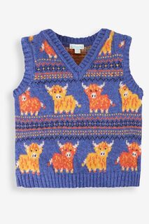 Футболка без рукавов JoJo Maman Bébé Fair Isle Jojo Maman Bébé, синий