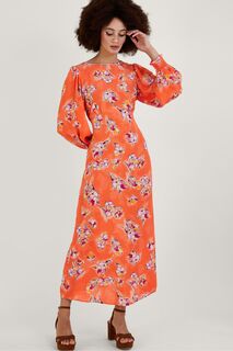 Оранжевое платье Talitha из экологической вискозы Monsoon, оранжевый