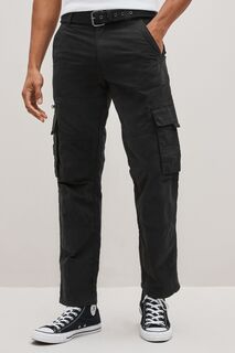 Технические брюки-карго с поясом Next, черный