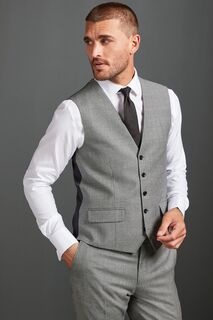 Фирменный костюм-жилет Empire Mills из 100% шерсти с узором &quot;гусиные лапки&quot; Next, серый