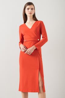 Оранжевое платье макси Sarah Lenzing Ecovero из смесовой вискозы LK Bennett, оранжевый