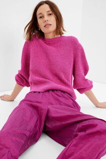 Сшитый свитер с объемными рукавами Gap, фиолетовый