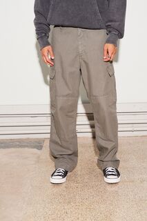 Текстурированные брюки-карго EDIT свободного кроя Next, серый