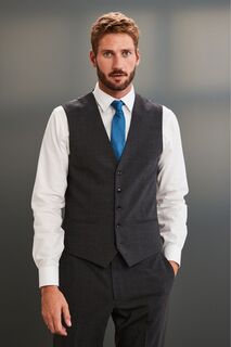 Шерстяной эластичный костюм Tollegno Motionflex с жилетом Next, серый
