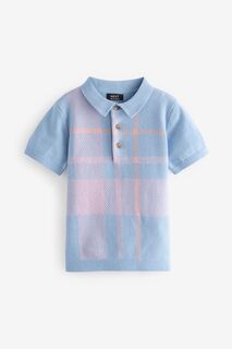 Рубашка-поло с рисунком и короткими рукавами Next, фиолетовый
