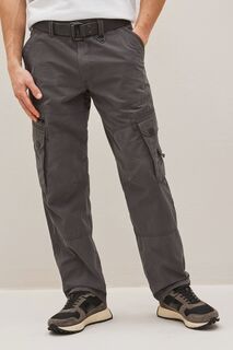 Технические брюки-карго с поясом Next, серый