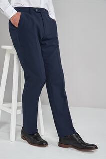 Деловые брюки с простой передней частью можно стирать в машине Next, синий