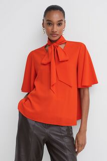 Блузка с завязками на шее Florere, оранжевый