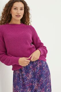 Хлопковый свитер FatFace Lila Fat Face, розовый