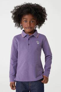 Рубашка-поло с длинными рукавами и мотивом зебры Paul Smith, фиолетовый