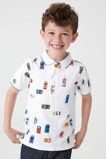 Рубашка-поло с короткими рукавами для мальчика Paul Smith, белый