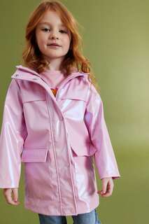 Непромокаемая куртка с металлическим блеском Next, розовый