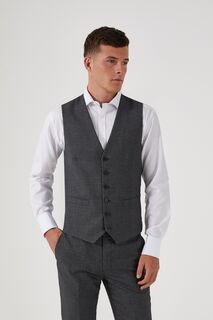 Harcourt серый однобортный костюмный жилет Skopes, серый