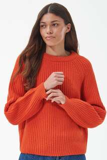 Вязаный свитер Hartley с тыквенным мотивом Barbour, оранжевый