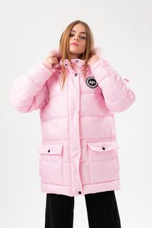 Розовая утепленная куртка с гербом для девочек Tickled Explorer Hype, розовый