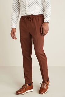 Эластичные строгие брюки Next, коричневый