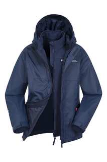 Непромокаемая детская куртка Bracken 3-в-1 Mountain Warehouse, синий