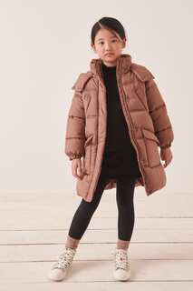Утепленная куртка-дождевик с двойной строчкой Next, розовый
