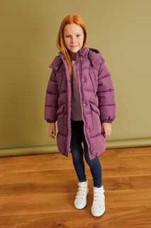 Утепленная куртка-дождевик с двойной строчкой Next, фиолетовый