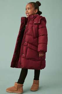 Утепленная куртка-дождевик с двойной строчкой Next, красный