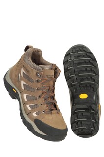 Мужские водонепроницаемые походные ботинки Field Vibram на широкую ногу Mountain Warehouse, коричневый