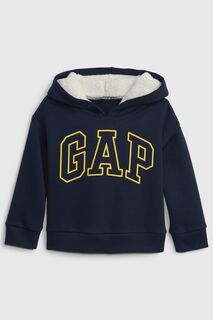 Худи с подкладкой из искусственной овчины и логотипом Gap, синий