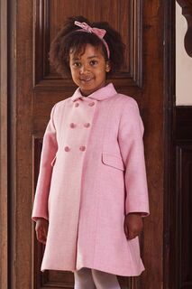Розовое классическое пальто Trotters London, розовый
