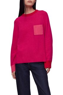 Розовый карман с узором колор-блок и свитер Whistles, розовый