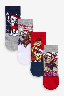 Комплект из 4 пар рождественских носков с высоким содержанием хлопка Next, красный